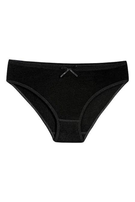 Bambu Yüksek Bel Bikini Külot Siyah Yıldız 3911 - Siyah