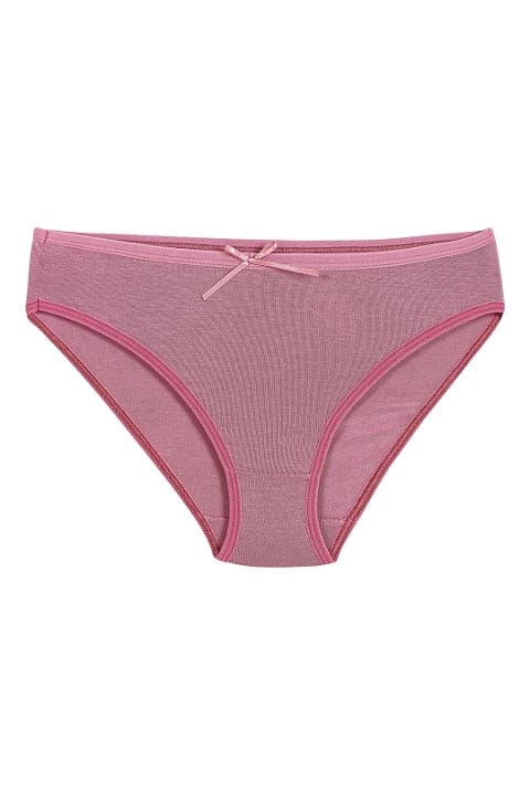 Yüksek Bel Bambu Bikini Külot 6'lı Paket Yıldız 3909 - Pembe