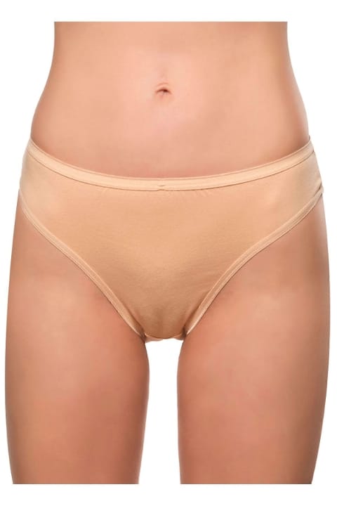 Pamuklu Likralı Yüksek Bel Slip Külot Özkan 6120 - Ten