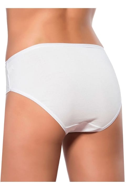 Yüksek Bel Pamuklu Likralı Bato Külot  Özkan 6121 - Beyaz