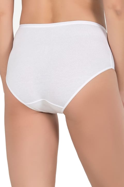 Pamuklu Modal Esnek Yüksek Bel Bato Külot 10lu Paket Özkan 23922 - Beyaz