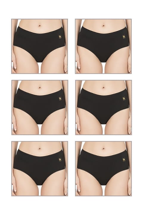 Pamuklu Modal Esnek Yüksek Bel Bato Külot 10lu Paket Özkan 23922 - Siyah