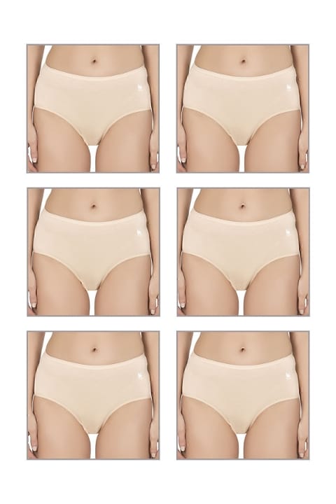 Pamuklu Modal Esnek Yüksek Bel Bato Külot 10lu Paket Özkan 23922 - Ten