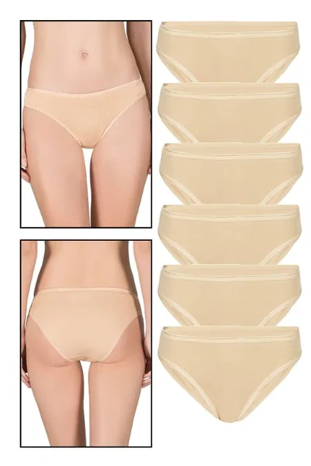 Yüksek Bel Esnek Slip Külot 10lu Paket Özkan 23926 - Ten