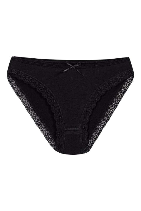 Yüksek Bel Pamuklu Dantelli Bikini Külot 6'lı Paket Yıldız 3791 - 2