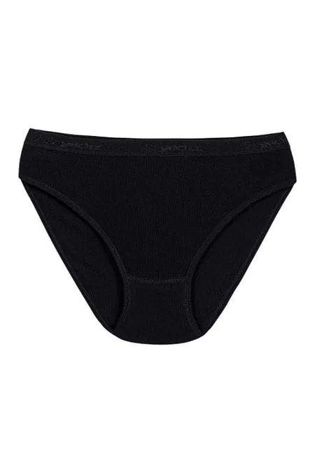 Pamuklu Yüksek Bel Bikini Külot 6'lı Paket Yıldız 3710 - Siyah
