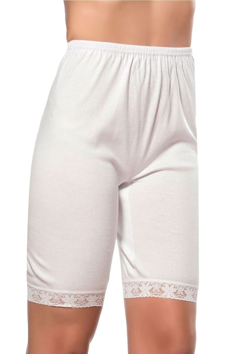 Pamuklu Dantelli Yüksek Bel Külot  Özkan 0114 - Beyaz