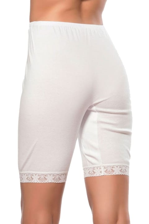Pamuklu Dantelli Yüksek Bel Külot  Özkan 0114 - Beyaz