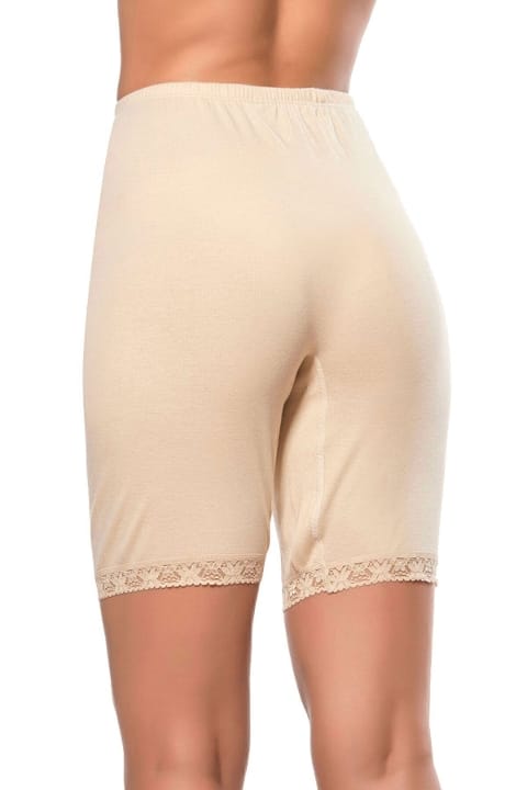 Pamuklu Dantelli Yüksek Bel Külot  Özkan 0114 - Ten