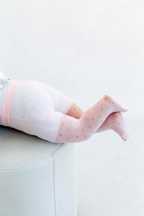 Leopar Desenli Bebek Külotlu Çorap Daymod 2122120 - Pembe