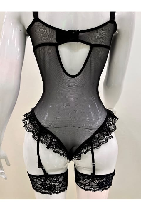 Sistina Dantel Detaylı Somon Jartiyer Takım Sistina 1050 - Görsel 4