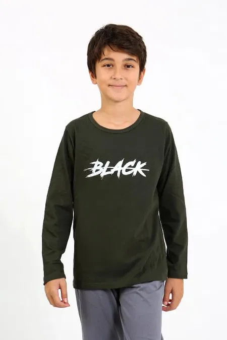 Akbeniz Uzun Kollu Pamuklu Erkek Çocuk Pijama Takım Akbeniz 20437 - Görsel 3