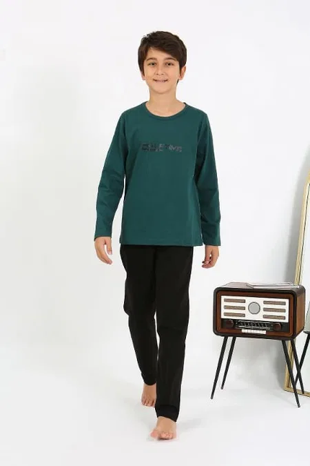 Akbeniz Erkek Çocuk Uzun Kollu Penye Pijama Takım Akbeniz 20437