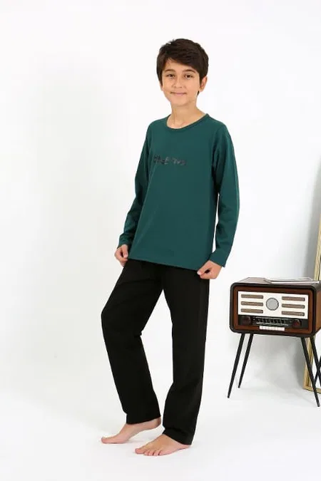 Akbeniz Erkek Çocuk Uzun Kollu Penye Pijama Takım Akbeniz 20437 - Görsel 2