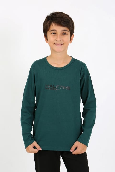 Akbeniz Erkek Çocuk Uzun Kollu Penye Pijama Takım Akbeniz 20437 - Görsel 3