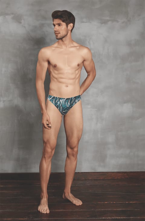 Akuatik Desenli Nefes Alan Erkek String Doreanse 1022 - Mavi