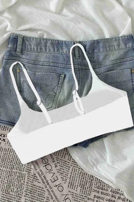 İnce Ayarlanabilir Askı Bikini Üstü Beyaz Angelsin 4564 - Beyaz
