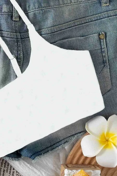 İnce Ayarlanabilir Askı Bikini Üstü Beyaz Angelsin 4564 - Beyaz