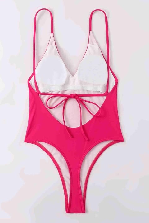 Angelsin V Yaka Sırt Dekolteli Brazilian Kesim Mayo MS 4361 - Pembe - 2