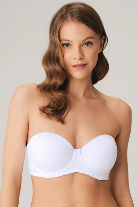 Anıl Askısız Kullanılabilen Yumuşak Cup Sütyen 3346 - Beyaz