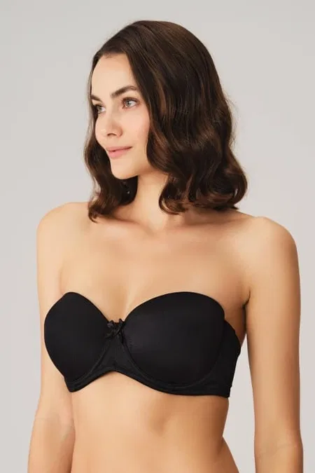 Anıl Askısız Kullanılabilen Yumuşak Cup Sütyen 3346 - Siyah
