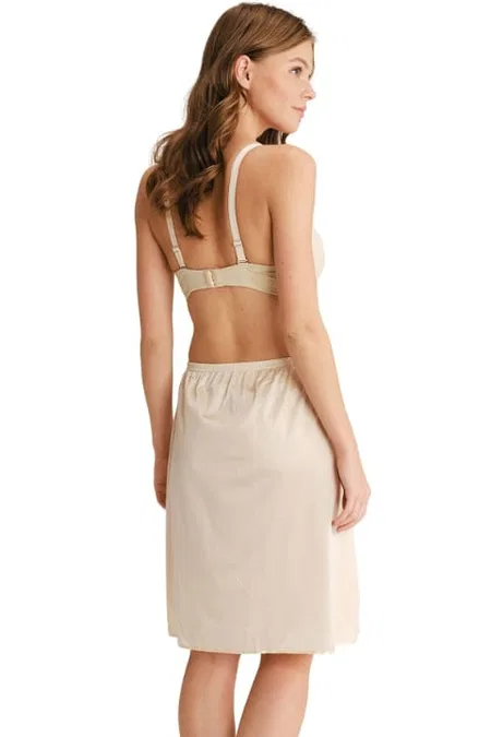 Anıl Dantelsiz Kısa Jüpon 0616 - Ten