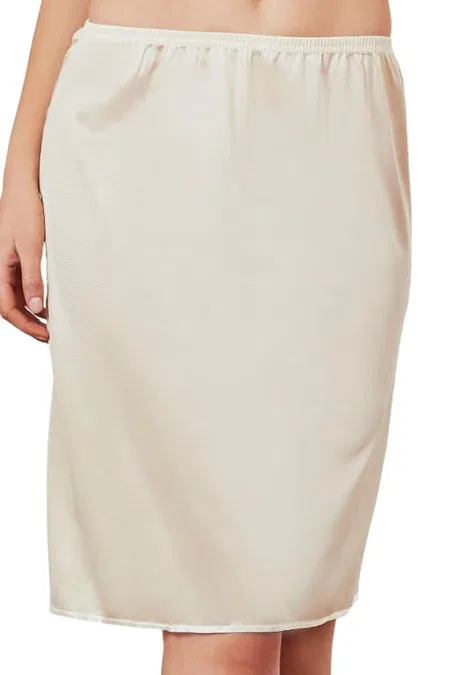 Anıl Dantelsiz Kısa Jüpon 0616 - Ten