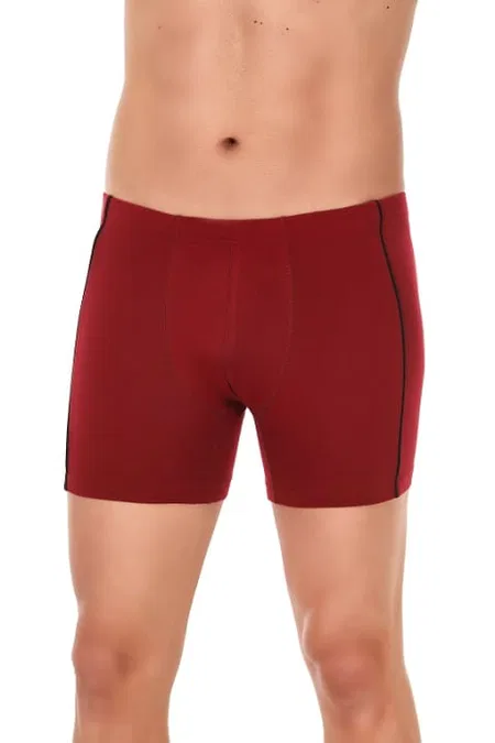 Bordo Renkli 3'lü Paket Modal Boxer Yıldız 109 - Bordo