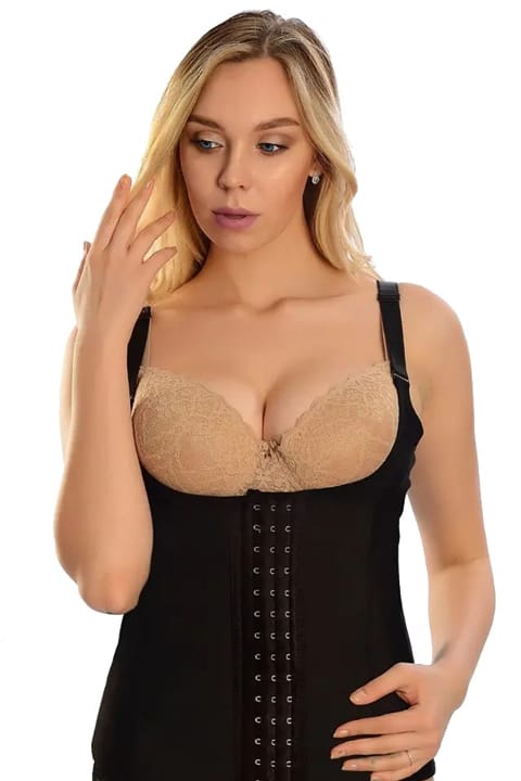 Dikişsiz Agraflı Yüksek Bel Korse Pera Fitol 5001 - Siyah