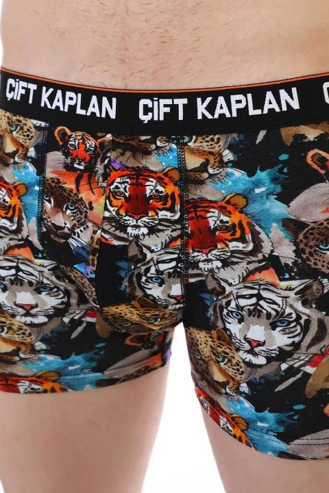 Dijital Baskılı Aslan Desenli Boxer Çift Kaplan 796 - Görsel