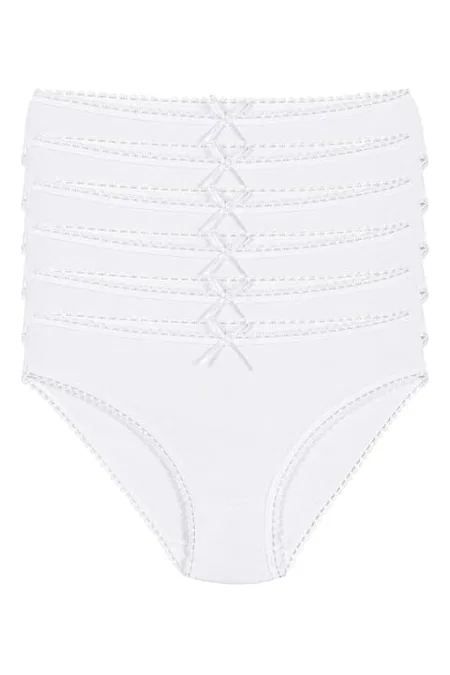 Yüksek Bel Bambu Bikini Külot  Yıldız 3880 - Beyaz