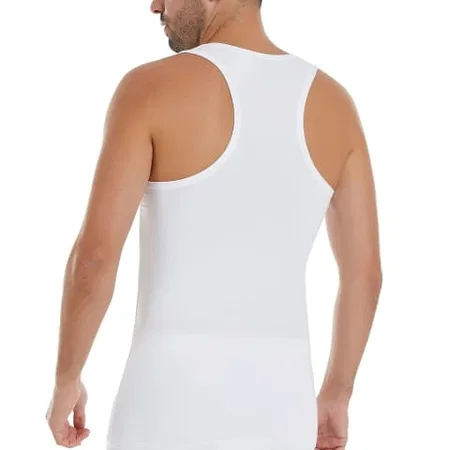 Bambu Elastan Kesim Erkek Atlet Yıldız 490 - Beyaz