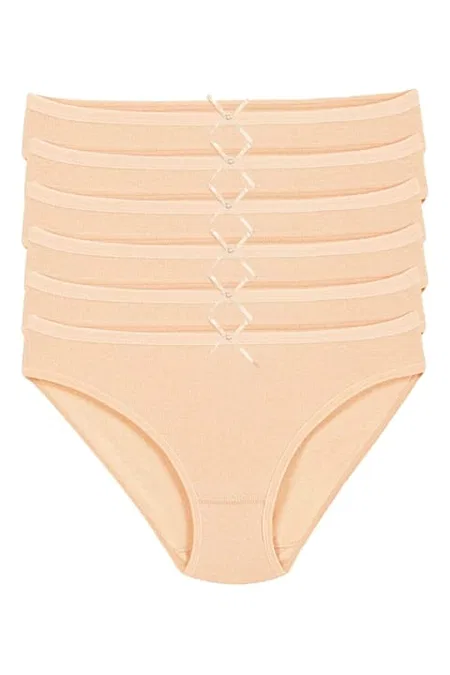 Bambu Yüksek Bel Bikini Kadın Külot Yıldız 3913 - Ten