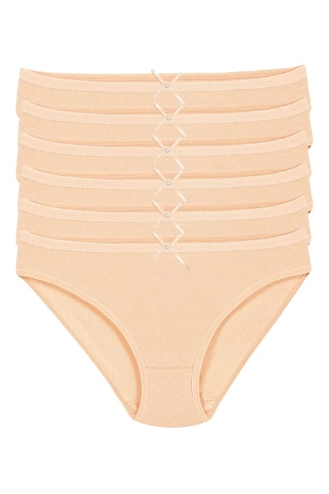 Bambu Yüksek Bel Bikini Kadın Külot Yıldız 3913 - Ten