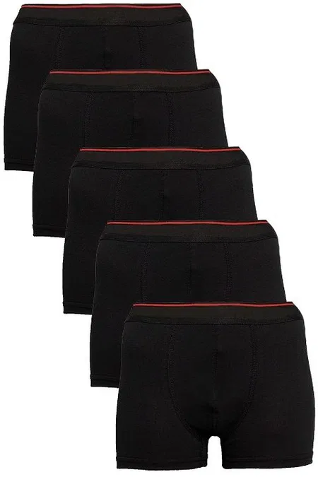 Büyük Beden Pamuklu Esnek Boxer Arma Yıldız 1177 - Siyah