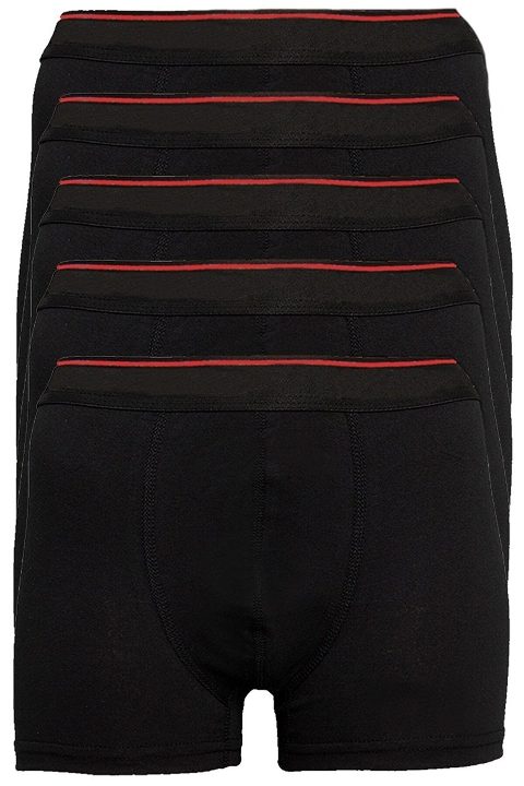 Büyük Beden Pamuklu Esnek Boxer Arma Yıldız 1177 - Siyah