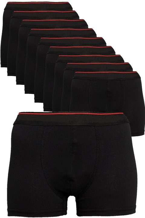 Battal Büyük Beden Siyah Boxer Esnek Bel  Arma Yıldız 9177 - Siyah