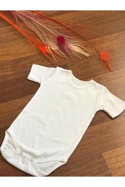 Pamuklu Kısa Kollu Bebek Zıbın Arma Yıldız 5560