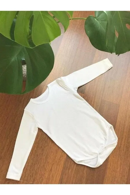 Pamuklu Çıt Çıtlı Zıbın Uzun Kollu Beyaz Arma Yıldız 5561 - Beyaz