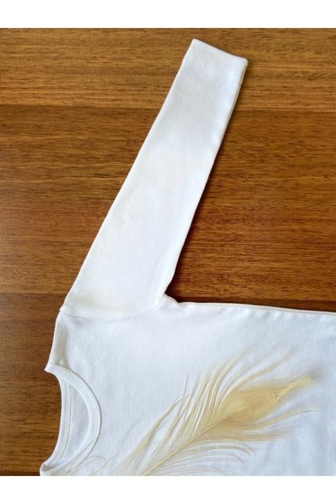 Pamuklu Çıt Çıtlı Zıbın Uzun Kollu Beyaz Arma Yıldız 5561 - 2