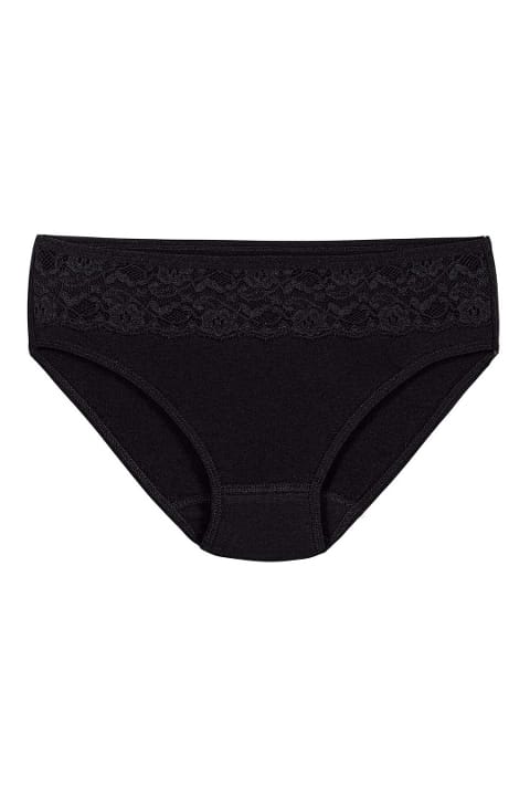 Beli Dantelli Yüksek Bel Bikini Külot  Yıldız 3786 - 2