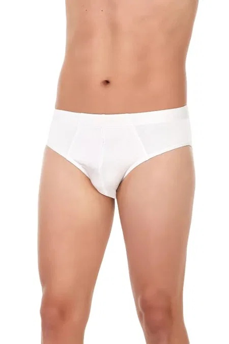 Bambu Elastan Yüksek Bel Erkek Slip Külot Yıldız 395 - Beyaz
