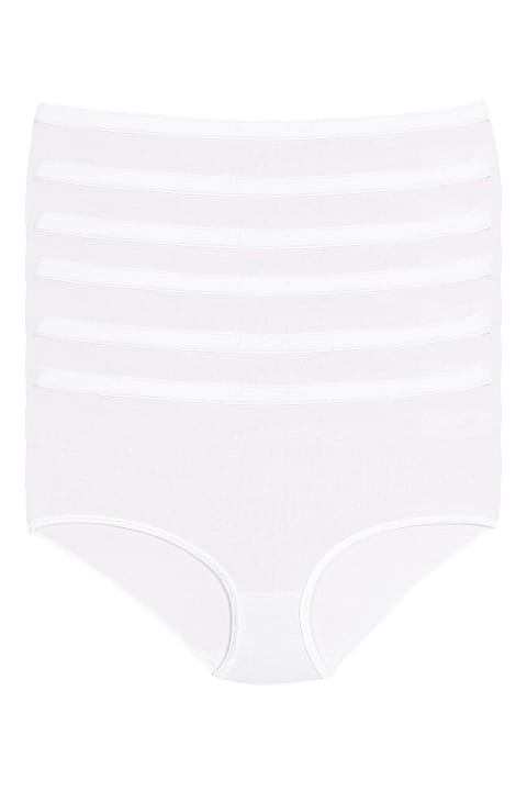 Bamboo Yüksek Bel Kemerli Bato Külot 6'lı Paket Yıldız 3945