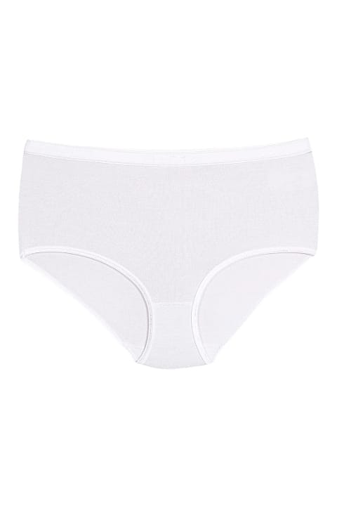 Bamboo Yüksek Bel Kemerli Bato Külot 6'lı Paket Yıldız 3945 - Beyaz