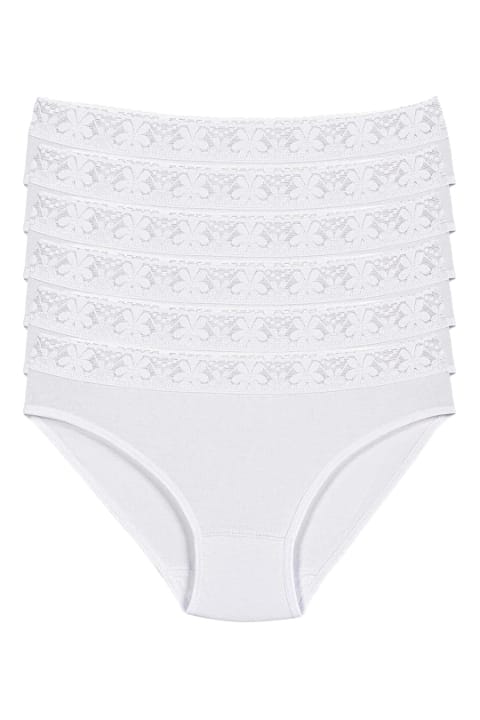 Likralı Yüksek Bel Dantelli Bikini Külot Yıldız 3526