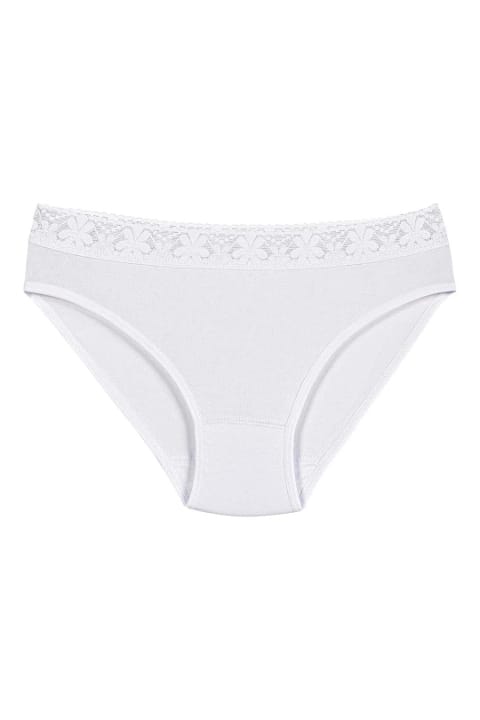 Likralı Yüksek Bel Dantelli Bikini Külot Yıldız 3526 - 2