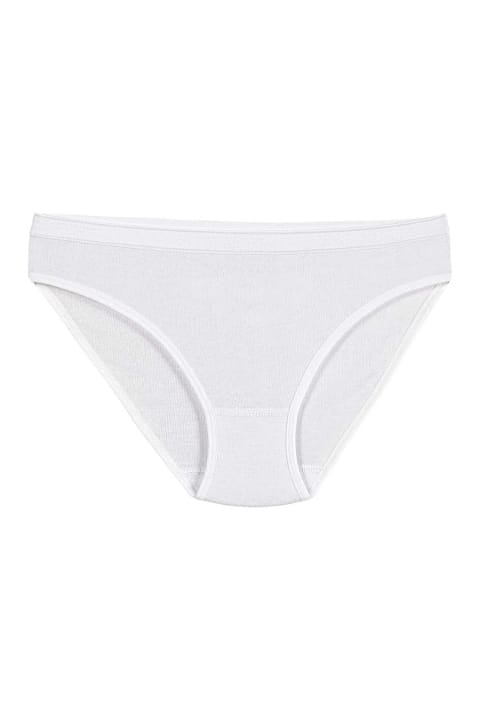 Pamuklu Yüksek Bel Bikini Külot Beyaz Yıldız 3700 - 2