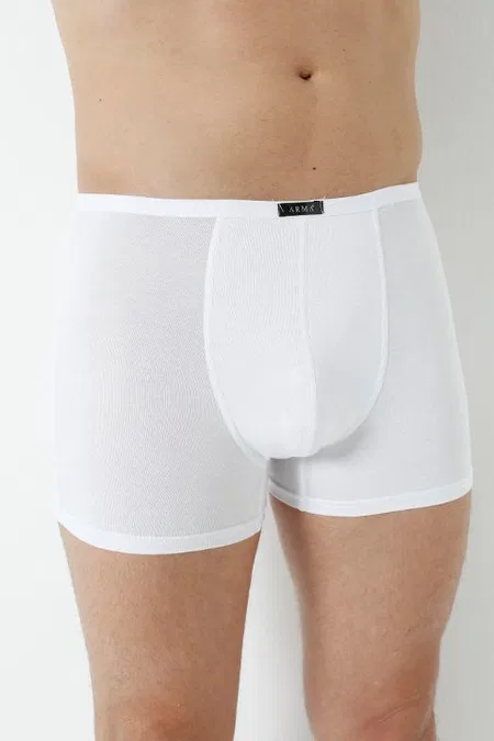 Bambu Kumaş İnce Bel Lastikli Boxer Arma Yıldız 1190 - Beyaz