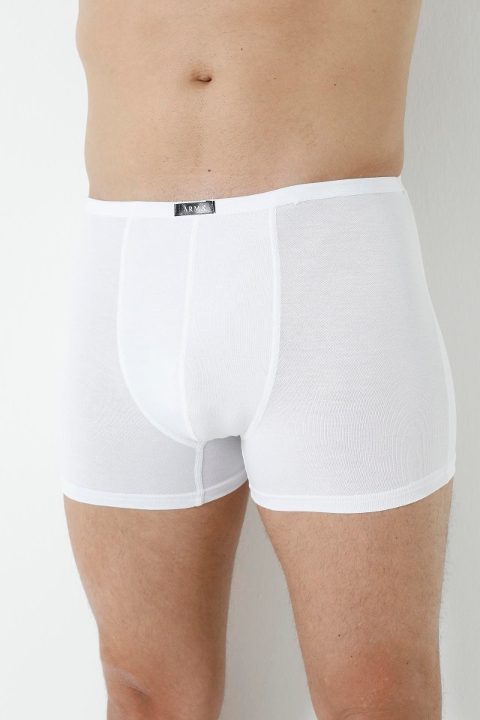 Bambu Kumaş İnce Bel Lastikli Boxer Arma Yıldız 1190 - Beyaz