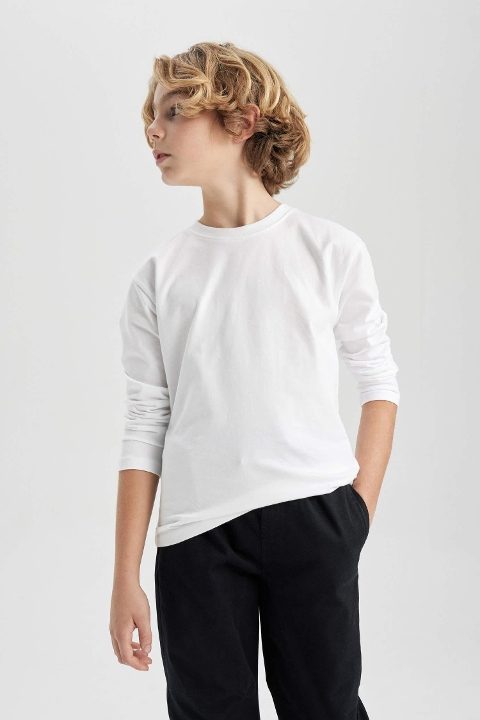 Pamuk Ribana Uzun Kollu Tişört Arma Yıldız 5538 - 2